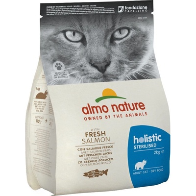 Almo Nature Cat Sterilised losos s rýží 2 x 2 kg