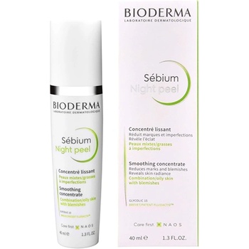 BIODERMA Sebium Night Peel Smoothing Concentrate нощен изглаждащ пилинг концентрат за лице унисекс 40 мл