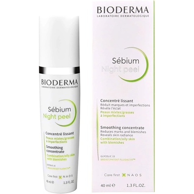 BIODERMA Sebium Night Peel Smoothing Concentrate нощен изглаждащ пилинг концентрат за лице унисекс 40 мл