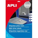  Етикети Apli сребристи Ф40 А4, 20 л (1110059-25-12975)
