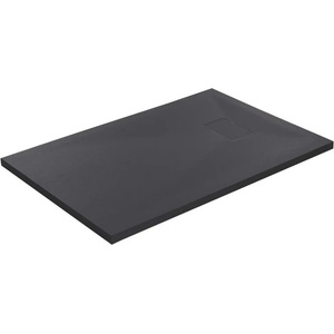 Inter Ceramic Правоъгълно композитно душ корито Inter Ceramic 100x80 см, матово каменно покритие - тъмносиво (10080RS-3)
