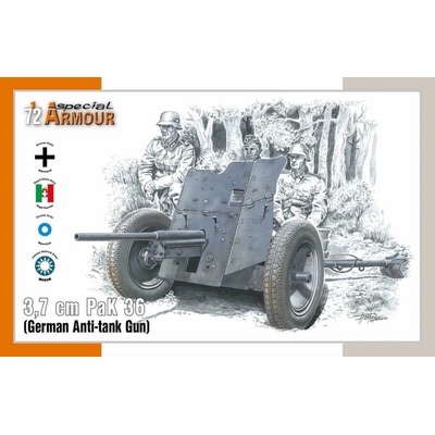 Special Hobby SA72024 3 7cm Pak 36 German Anti-tank Gun 1:72