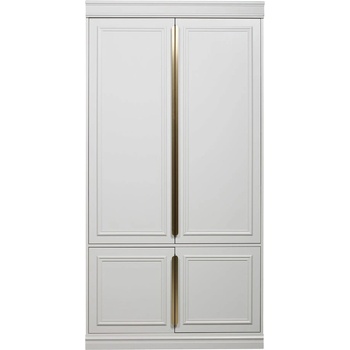 WOOOD Светлосив гардероб от масивен бор 110x215x44 cm Organize - WOOOD (800890-M)