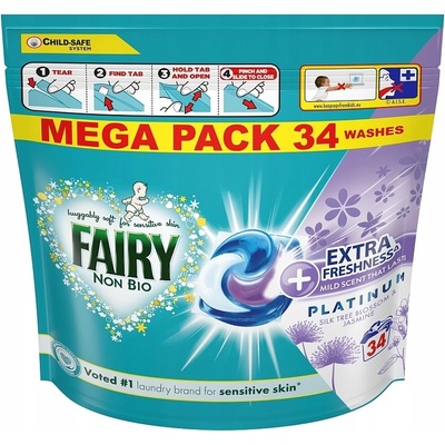 Fairy Non Bio Platinum Extra Freshness Pods kapsule na pranie 34 PD