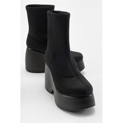 Moda Trend Дамски боти на платформа - Черни #410896 (410896_Черно)