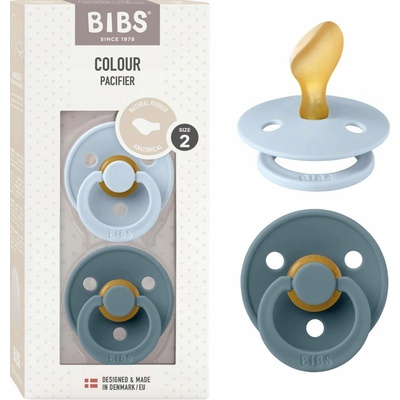 Bibs Colour anatomické dudlíky přírodní kaučuk 2ks Baby Blue / Petrol