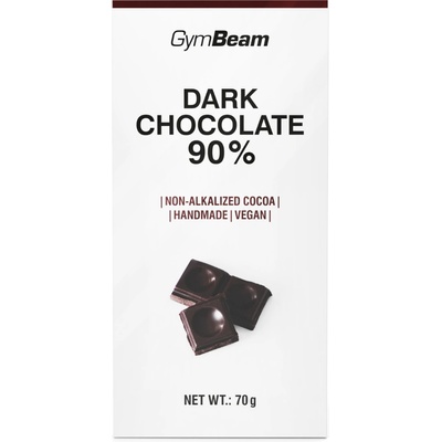 GymBeam Hořká čokoláda 90% 70 g – Zboží Dáma