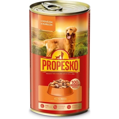 Propesko Adult kúsky s hovädzinou a kuracinou v omáčke 1240 g
