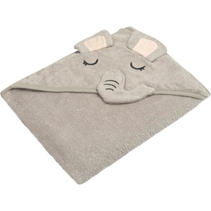 Sensillo Хавлия с качулка Sensillo - Слонче, 100 х 100 cm, сива (SILLO-30562) - baby