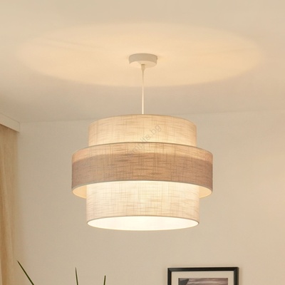 Brilagi - Пендел DOVER SPACE 1xE27/15W/230V Ø 50 см сив/кремав (BG1158)