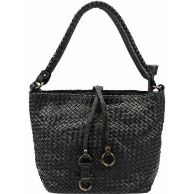 Dámska kožená kabelka Shopperbag VS 016 Čierna Čierna