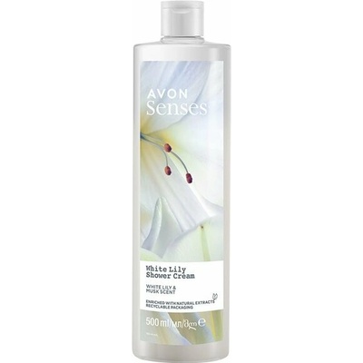 Avon Senses krémový sprchový gél biela ľalia, 500 ml