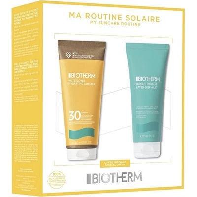 Biotherm Waterlover Sun Milk mlieko na opaľovanie SPF30 200 ml + Biotherm Sun After telové mlieko po opaľovaní 200 ml darčeková sada