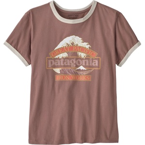 Patagonia Дамска тениска Patagonia Women's Great Waves Ringer Tee T-shirt - Moonrise Taupe - размер XS (916-6166-0411)