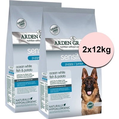 Arden Grange Puppy & Junior Sensitive Ocean Fish 2 x 12 kg