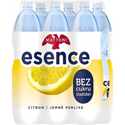 Mattoni Esencia citróna perlivá 6 × 1,5 l