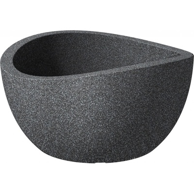 Scheurich kvetináč Wave Globe Bowl s om 40 cm čierny granit
