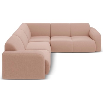 Micadoni Светлорозов ъглов диван от букле (променлив/L форма) Molino - Micadoni Home (MIC_COR_101_F1_MOLINO3)