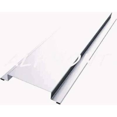 Krycí lišta přítlačná kolmá r.š.250mm pozink lakovaný RAL 9006 stříbrná dl.2m