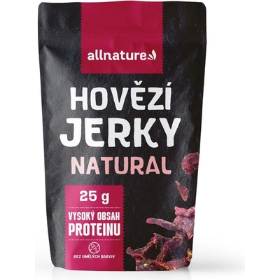 Allnature Beef natural Jerky sušené maso 25 g – Zbozi.Blesk.cz