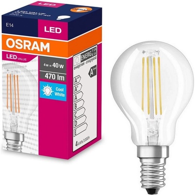 Osram LED Žiarovka FILAMENT P40 E14/4W/230V 4000K P225669