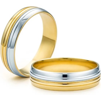 Image 1 of SAVICKI Сватбени халки: двуцветно злато, кръгли. 5 мм