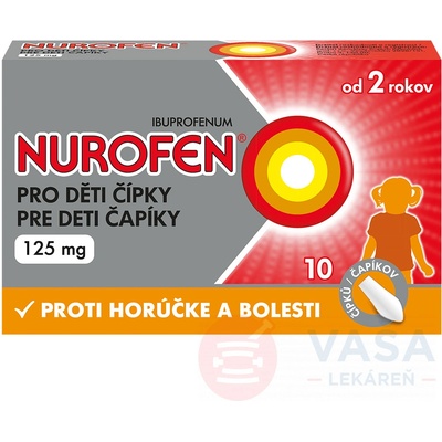 Nurofen pre deti čapíky 125 mg sup.10 x 125 mg