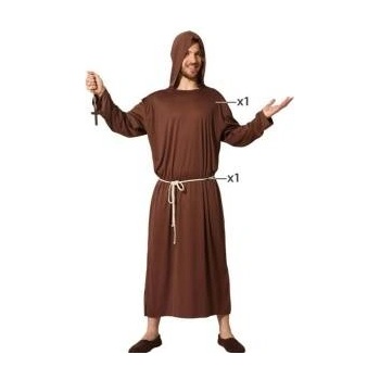 BigBuy Carnival Маскировъчен костюм за възрастни Монах Многоцветен Размер xs/s