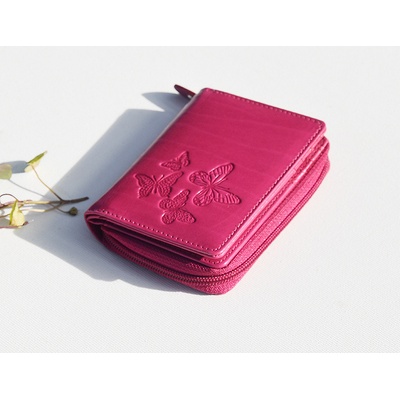 Minipeněženka 8123 Motýli fuchsia