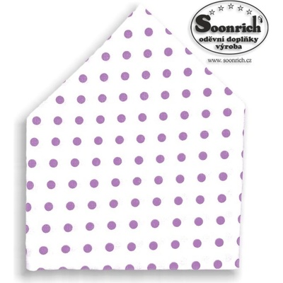 Soonrich šátek dětský fialové puntíky