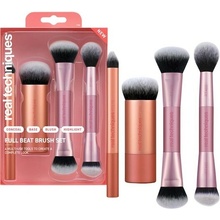 Real-Techniques Makeup-Brushes Brush-SetsFull Beat Brush Set Bodový štětec na korektor RT270 + Bublinkový štětec na roztírání RT260 + Univerzální štětec RT459 + Štětec na rozjasňovače a detaily RT460