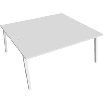 Hobis Pracovný stôl UNI A, 180x75,5x160 cm, biela/biela