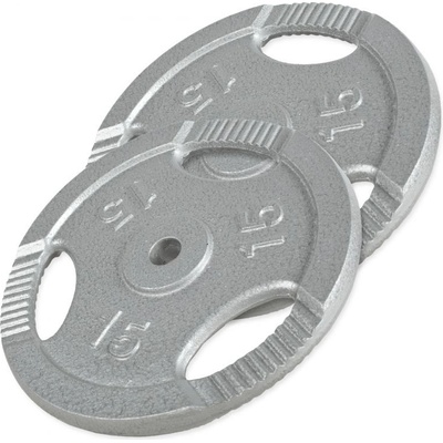 Gorilla Sports liatinové kotúče 2 x 15 kg 330 mm