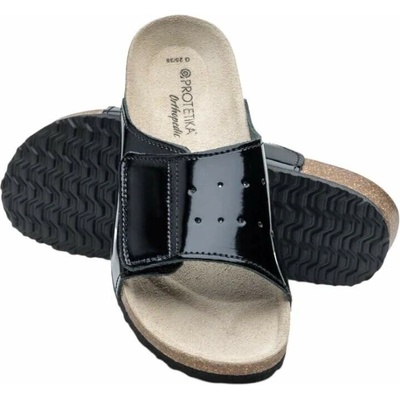 Protetika Sandále ortopedické T56 lesklá čierna