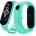 Planet Tech Каишка за Xiaomi Mi Band М3, М4, M5, M6, M7 фитнес гривна, Зелено бяла (MiBand1-4)