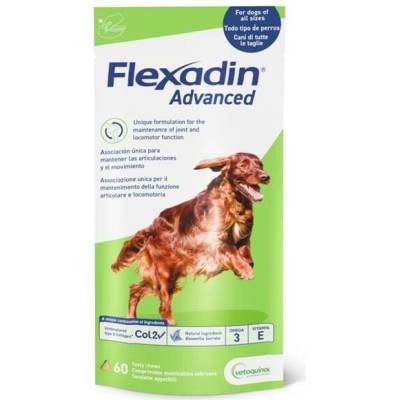 Pharmacopola Flexadin Advanced pre psy žuvacie tbl. 60 tbl.