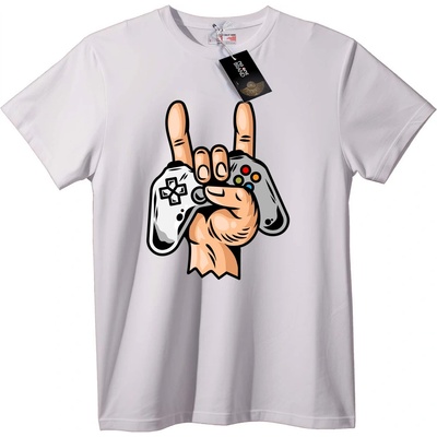 NOONEBRAND Тениска Геймър Рок - S, White