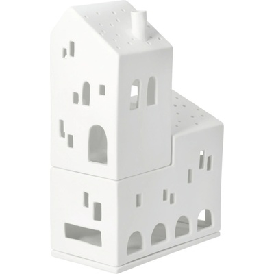 räder Porcelánový svícen House of Dancing Windows – set 2 ks, bílá barva, porcelán