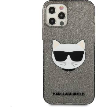 Image 1 of KARL LAGERFELD Гръб Karl Lagerfeld Choupette Head Glitter Case за iPhone 12 Pro Max 6.7 - Черен