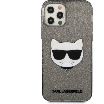 KARL LAGERFELD Гръб Karl Lagerfeld Choupette Head Glitter Case за iPhone 12 Pro Max 6.7 - Черен