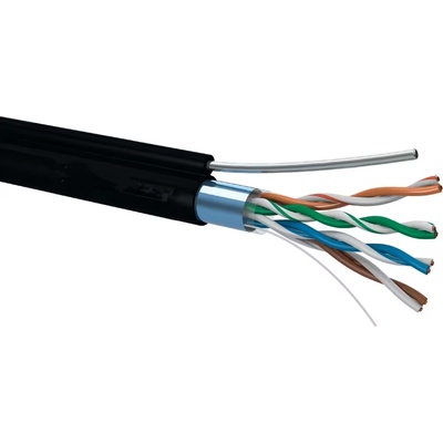 Екском FTP/M Cat5e 24AWG CCA с носещо въже (FTP/M Cat5e 24AWG CCA)