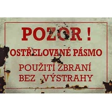 Ceduľa Pozor Ostrešované pásmo