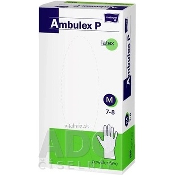 Ambulex P rukavice latexové nesterilné nepúdrované 100 ks, M