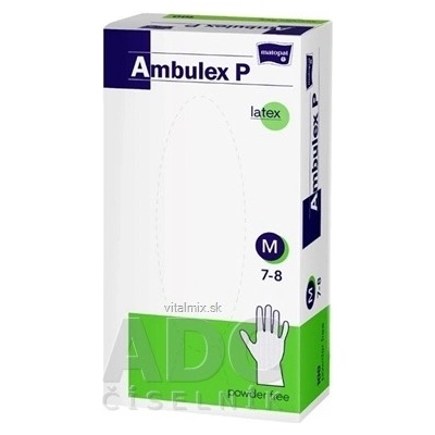 Ambulex P rukavice latexové nesterilné nepúdrované 100 ks, M