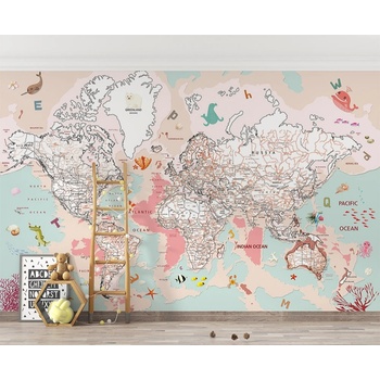 Art gift Фототапет Розова карта