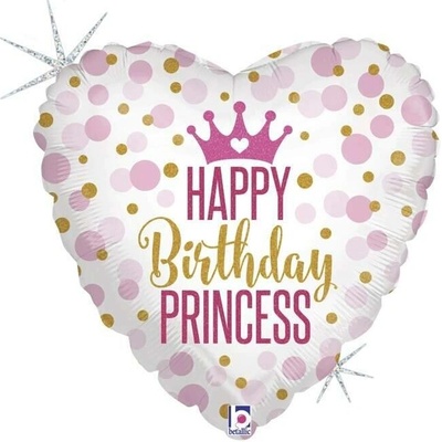 ALBI Balónek foliový Happpy Birthday srdce Princezna