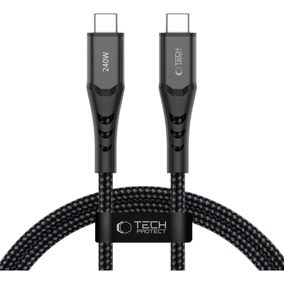 Tech-Protect ub11t ultraboost usb-c КАБЕЛ pd 240w / qc3.0 100cm ЧЕРЕН (5906302353125)