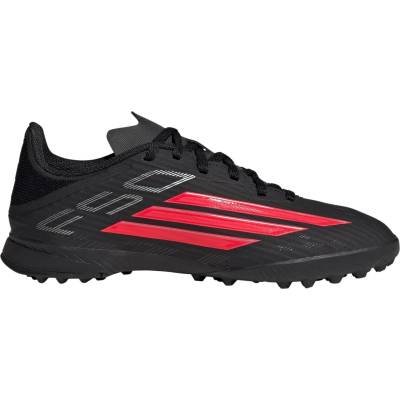 adidas Юношески футболни стоножки Adidas F50 League Junior Astro Turf Football Boots - Black/Red/Black