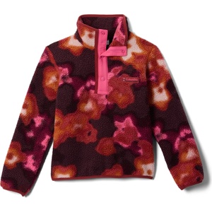 Columbia Детски поларен пуловер Columbia Kid's Helvetia II Printed Half Snap Fleece Fleece jumper - Red Oxide / Dye Flower / Nico - размер 18 Years (704-4212-1412)