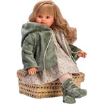 Asi Dolls Кукла Asi Dolls - Пепа, със зелено палто и рокля на цветя, 57 cm (0287370)